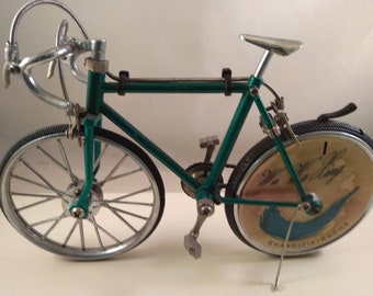 Modellini Miniatura Biciclette Da Corsa Diecast Decorative Tavola Lega Nero