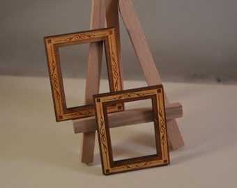 Dollhouse,wooden frames,miniature handmade items 1//12 ..1//6 scale 4 pcs