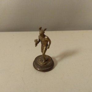 Hermes, metal de latón, miniatura súper pequeña, pequeña estatua, tamaño perfecto para casa de muñecas, jardines de hadas imagen 2