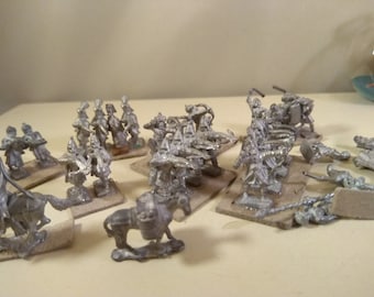 Metal pewter army, war games unfortunately clued on paper ,miniature,statue,  figure, set lot, all in photos