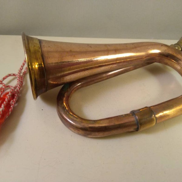 Vintage small brass, copper  horn, trumpet