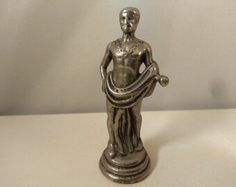 Römische Miniatur Metall, männliche Figur, Statue