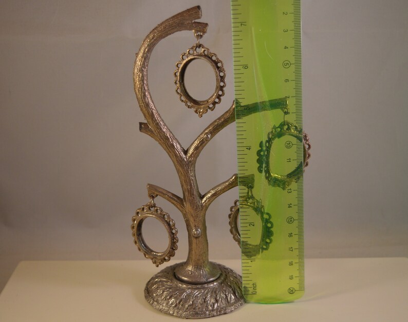 Vintage silver nickel frames,miniature,tree figure