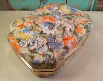 Vintage jewelry box,ring box,with mirror, miniature  as found in boxes