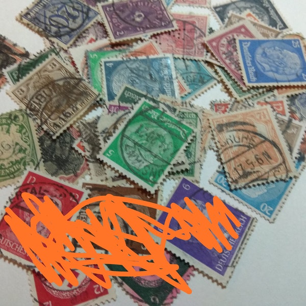 Vintage 50,deutches, German  stamps , small collections set,lot...50,,,