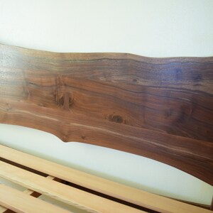 Black Walnut Platform Bed Mid Century Modern Live Edge Bed Frame image 3