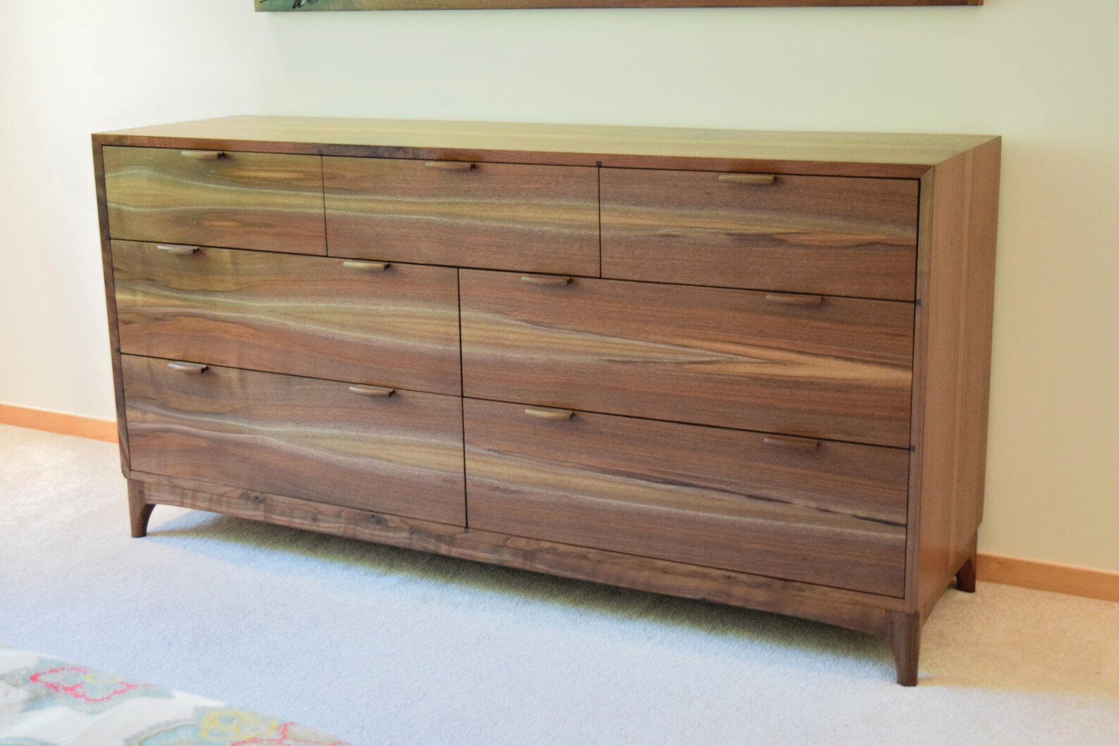 Black Walnut Dresser Mid Century Modern Etsy