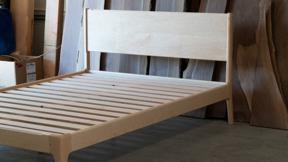 June Platform Bed In Maple Available Black Walnut White June Platform Bed In Maple Available