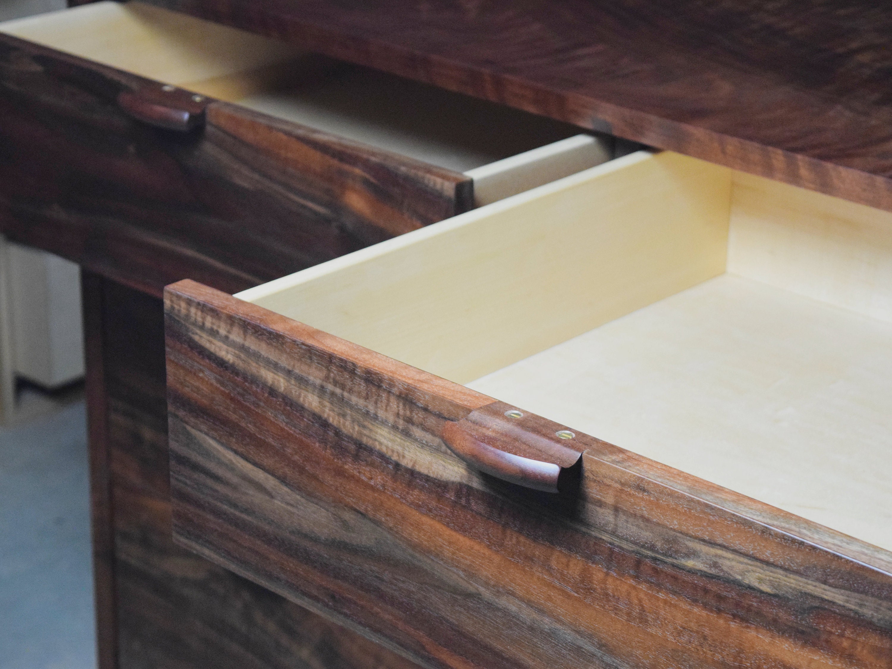 Walnut Dresser 7 Drawer Dresser Grain Match Waterfall Case