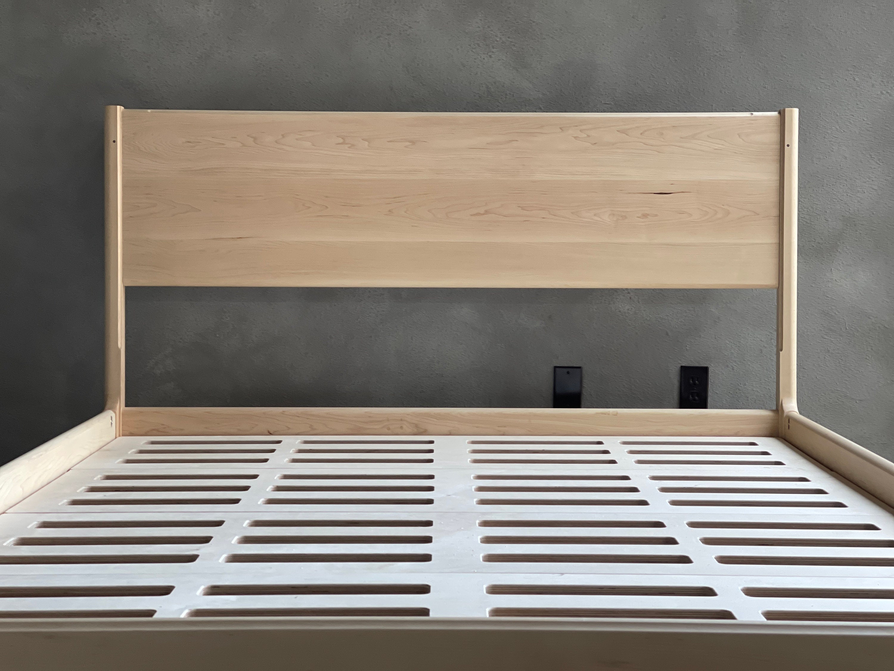 June Platform Bed In Maple — Boundary Fog Furniture