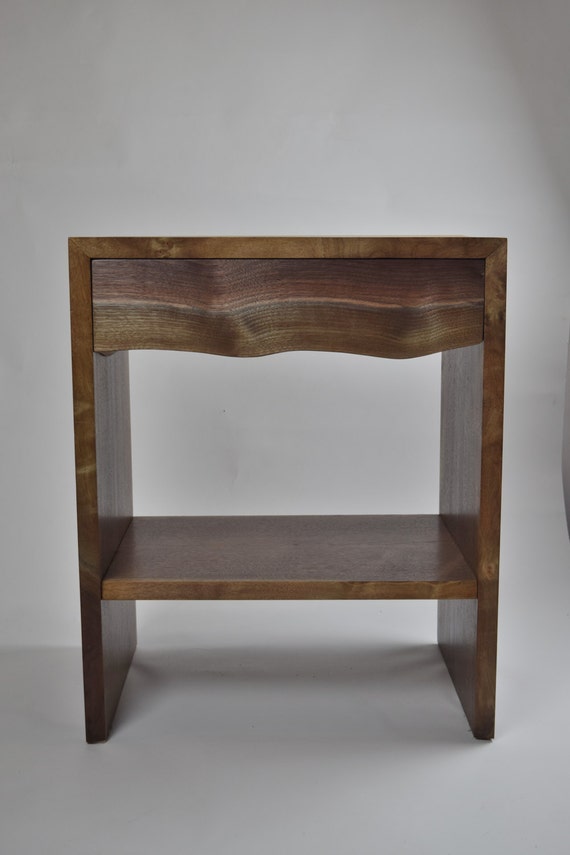 Walnut Nightstand End Table Oregon Black Walnut Mid Etsy