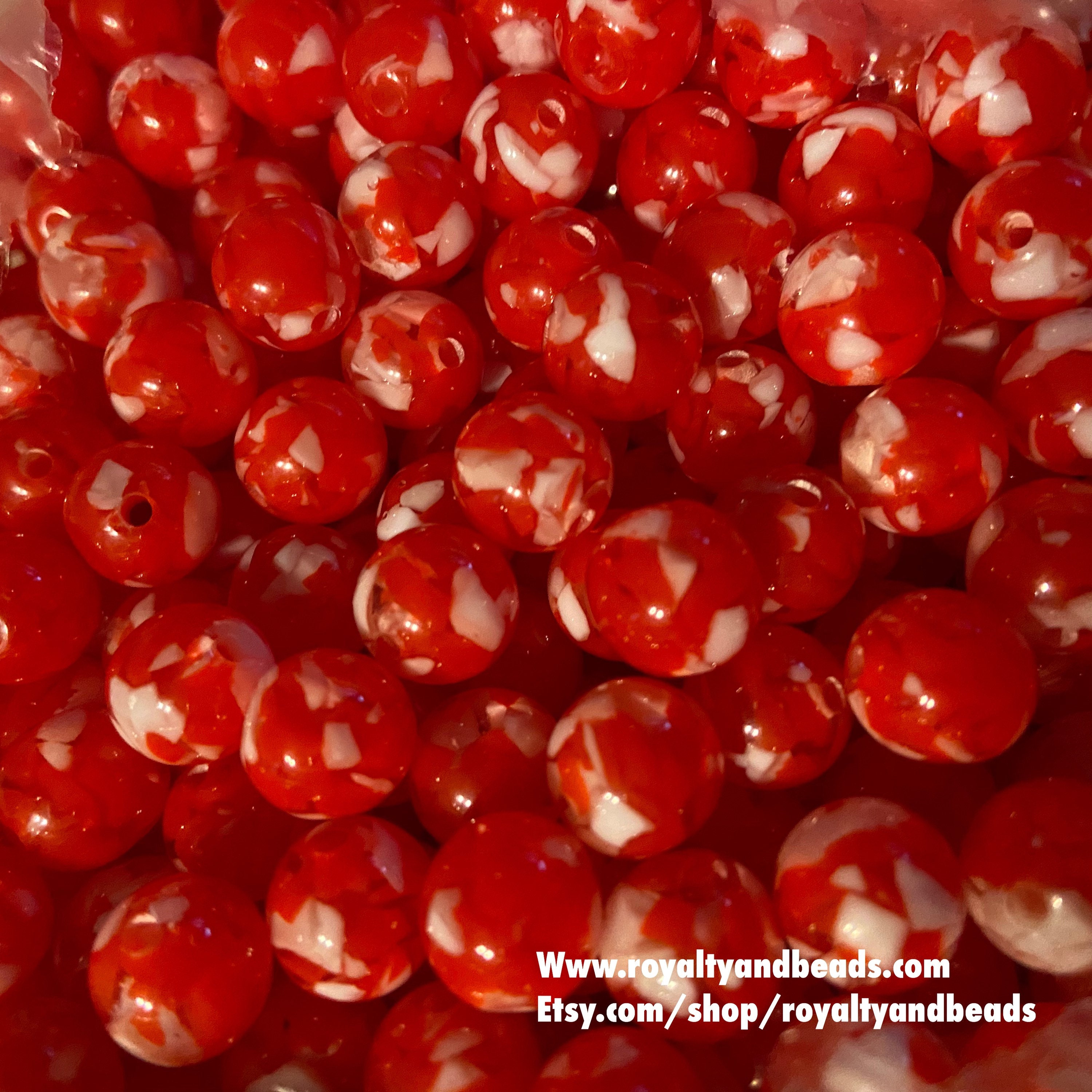 Reddish and White. Etsy