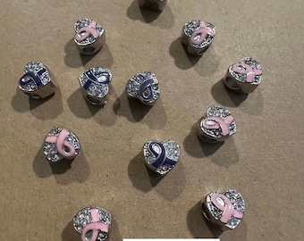 6 cancer ribbon charms