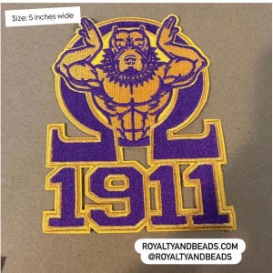 Omega Psi Phi patches.