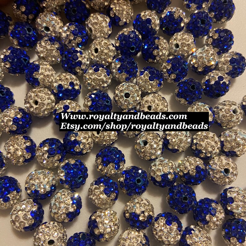 Blue and White Beads Etsy