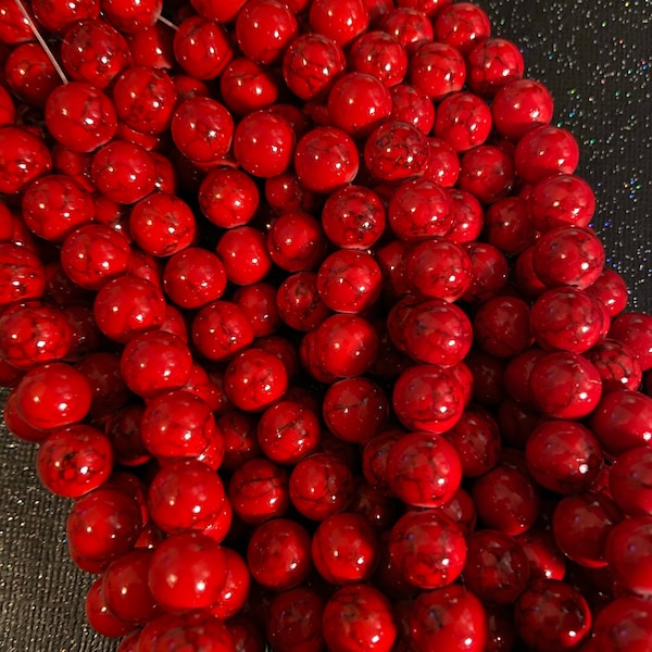 Shiny Red beads.
