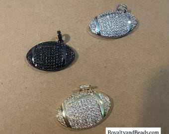 Micro pave football charm