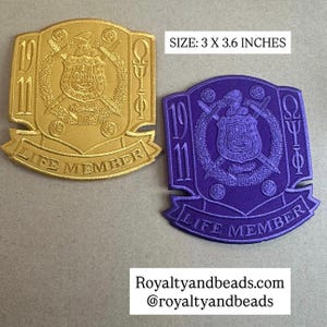 Omega Psi Phi life member patch