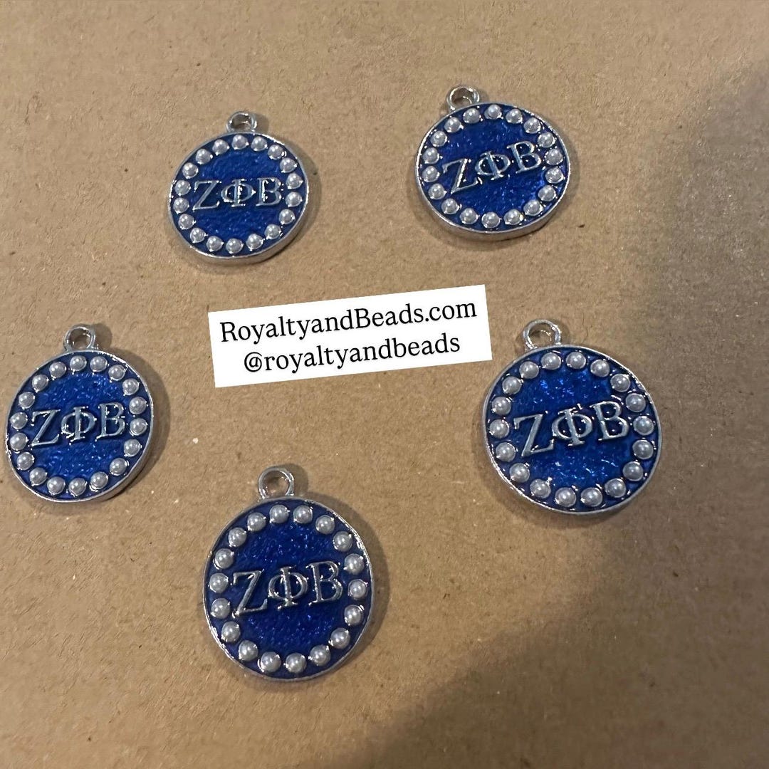 新品 ZETA SMALL ＆ LARGE TAIL CHARM set Pearl Zeta Circle Charms - Etsy