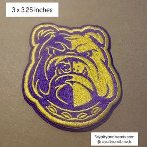 Purple and gold Dog patch.