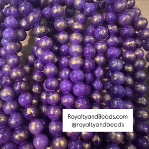 Purple and gold beads *