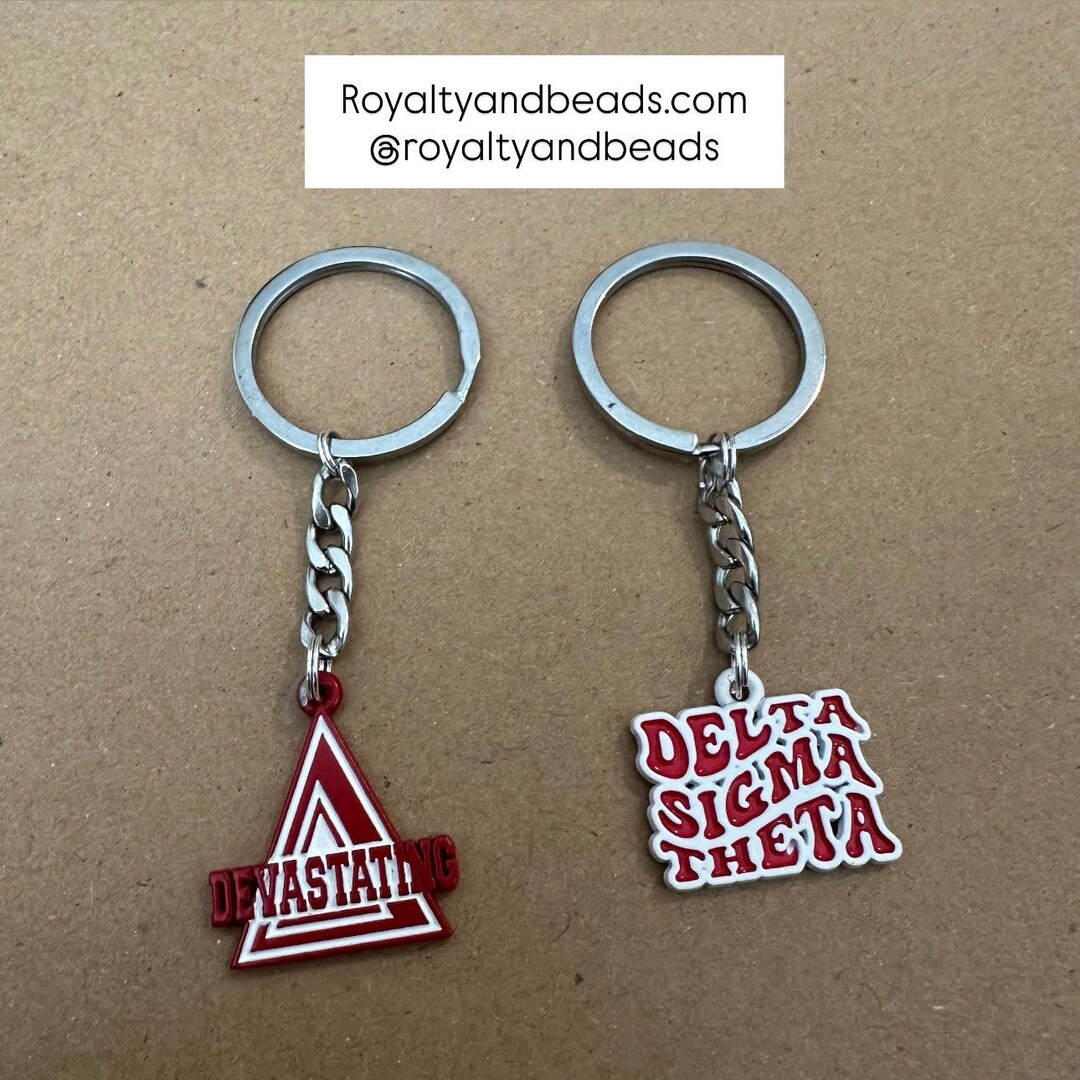 The Silver Delta Keychain. - Etsy