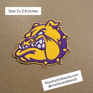 Purple and gold dog patch