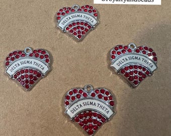 Red Delta heart charm