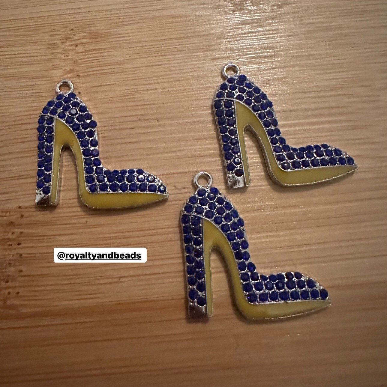 Blue Heel Shoe Charms