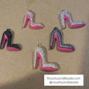 Pink Pave Heel charms
