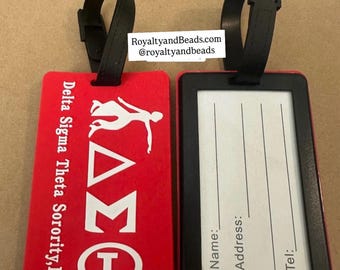 Delta Sigma Theta luggage tag