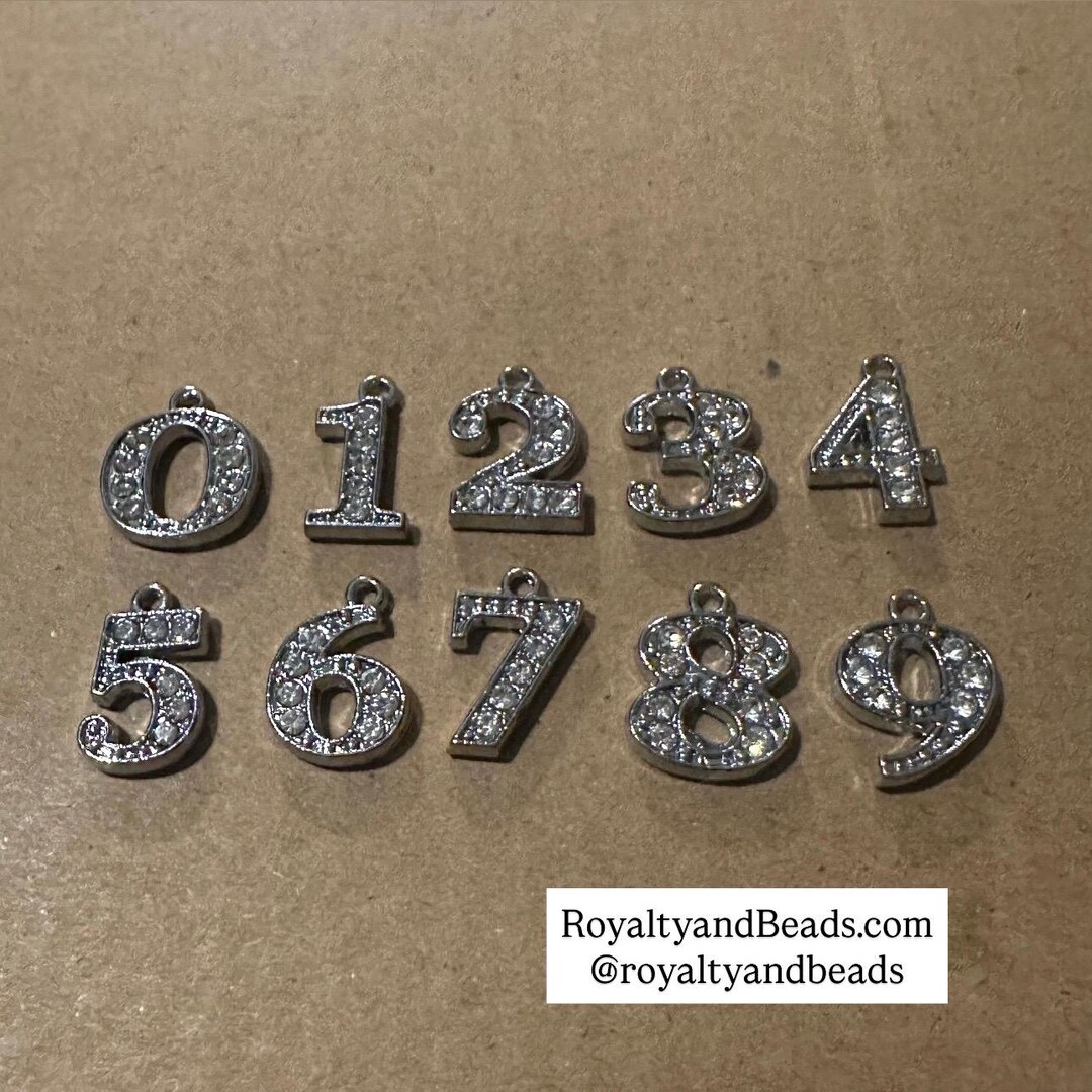 Rhinestone Numbers (silver) - Etsy