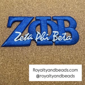 Zeta Phi Beta patch