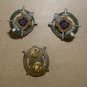 Omega Psi Phi lapel pin.