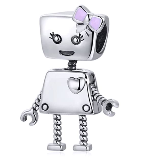 Robot Charm Sterling Silver Robot Charm Sterling Silver