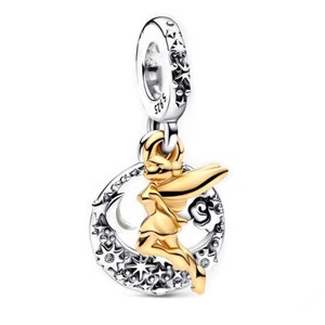 Tinker Bell Celestial Night Dangle Charm crafted in sterling silver, Compatible with all European style Charm Bracelets and Necklaces.