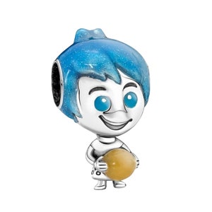 Joy Holding a Memory Orb Bead in Sterling Silver S925 and Enamel, Compatible with all European style Charm Bracelets and Necklaces.
