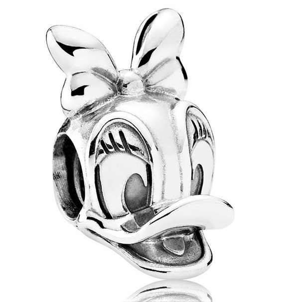 Daisy Duck Charm Bead in Sterling Silver, Compatible with all European  style Charm Bracelets and