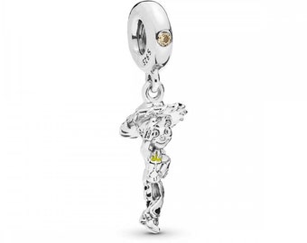 Jessie Dangle Charm Bead in Sterling Silver and Enamel, Compatible with all European style Charm Bracelets and Necklaces.