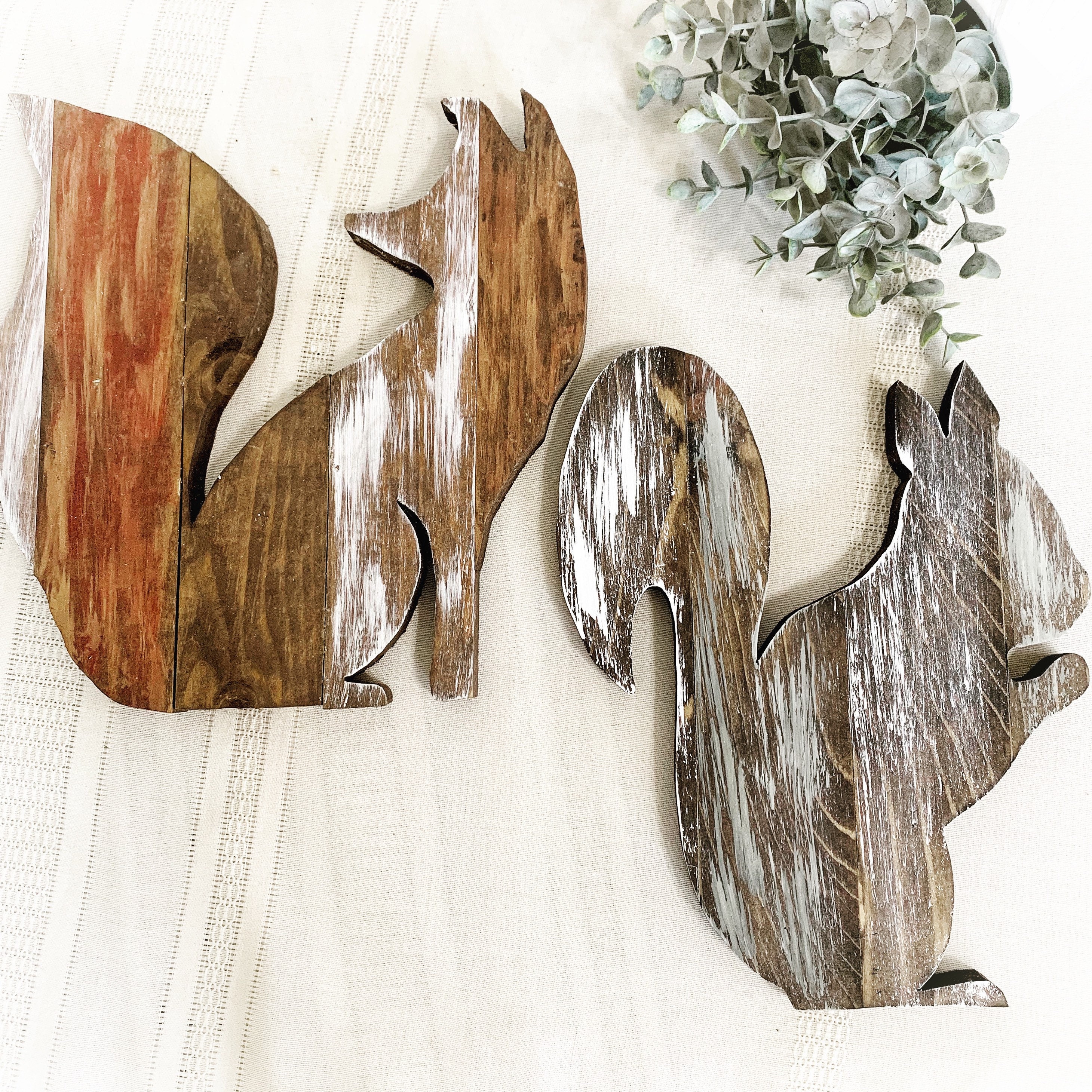Custom wooden animal wall art woodland animal nursery decor Etsy