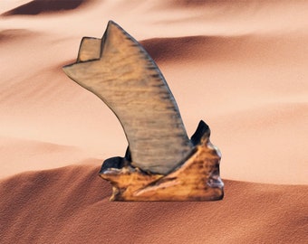 Mini décor de ver de sable en bois- Shai Hulud- Décor de dunes