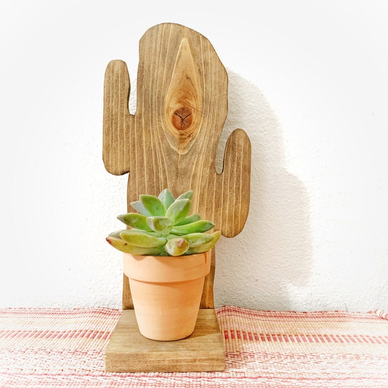 Wooden cactus shelf cactus shelf plant shelf desert decor cactus decor wooden cactus decor succulent display cactus nursery decor image 9