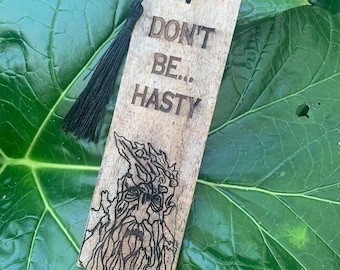 Wooden tree beard book mark- lotr bookmark- reclaimed wood- lord of the rings- ent