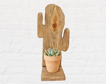 Étagère en bois de cactus- étagère de cactus- étagère de plante- décor de désert- décor de cactus- décor de cactus en bois- affichage succulent- décor de pépinière de cactus