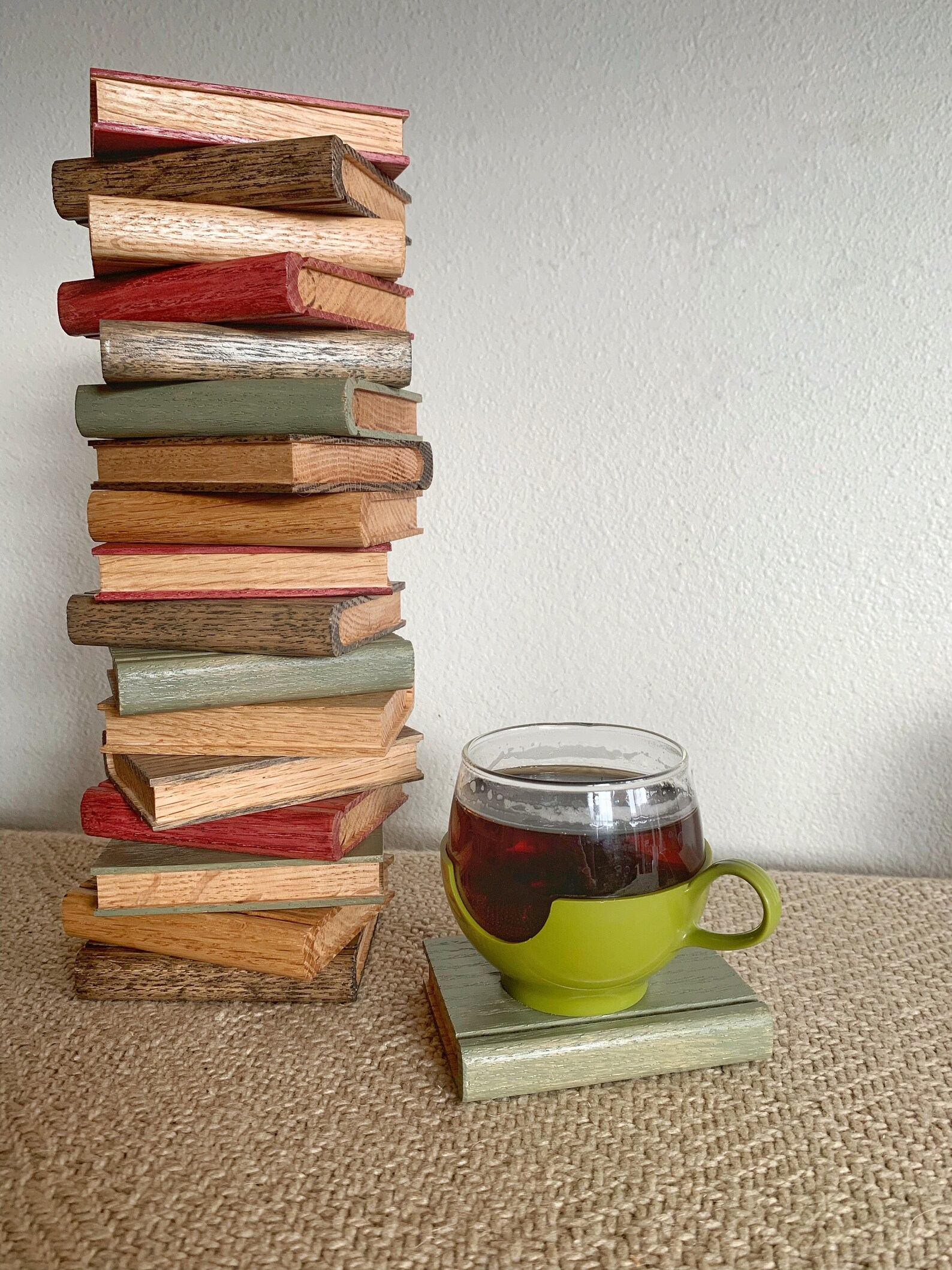 Engraved Oak Wood Book Coasters: Custom Bookish Decor - Etsy