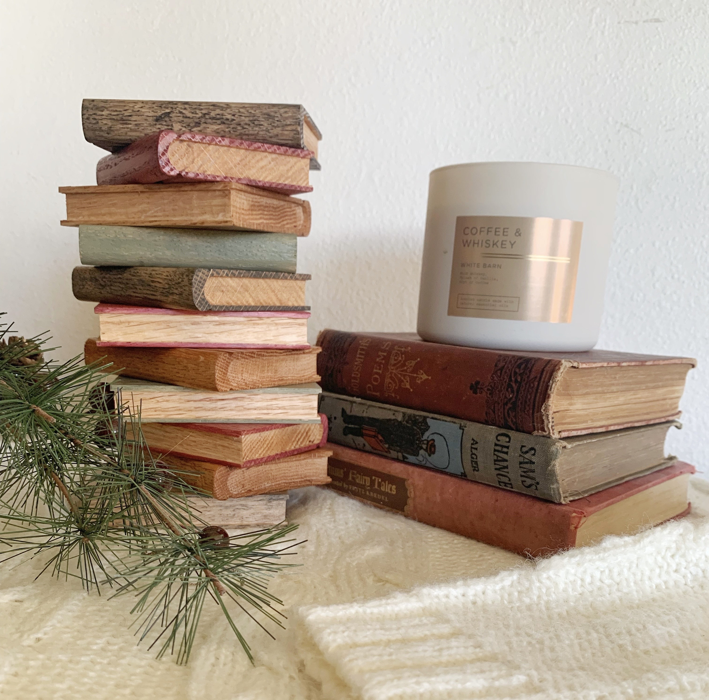 Personalized Name Wooden Book Coasters, Handmade Book Coasters, Bookish Decor, Bookish Gift, Gifts for Book Lovers