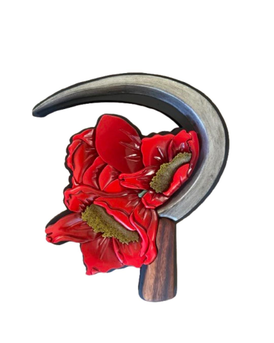 Red Rising Inspired Artwork - Wooden Sling Blade and Red Haemanthus ...