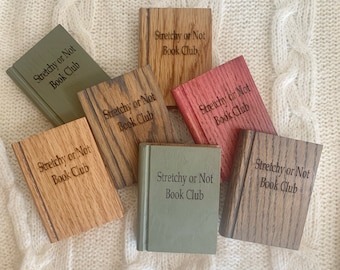 Custom Book coasters- engraved- wooden- bookish gift- bookish decor-cottage core- book coasters- wooden books- dark academia decor