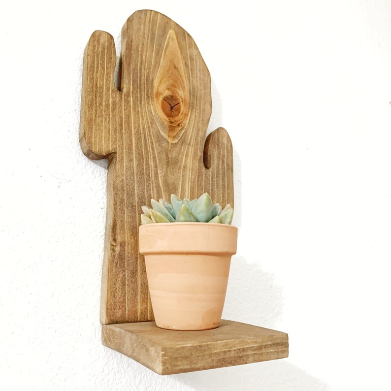 Wooden cactus shelf cactus shelf plant shelf desert decor cactus decor wooden cactus decor succulent display cactus nursery decor image 10