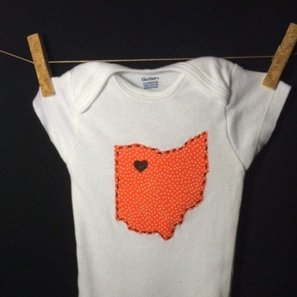 Bowling Green State University inspired baby onesie